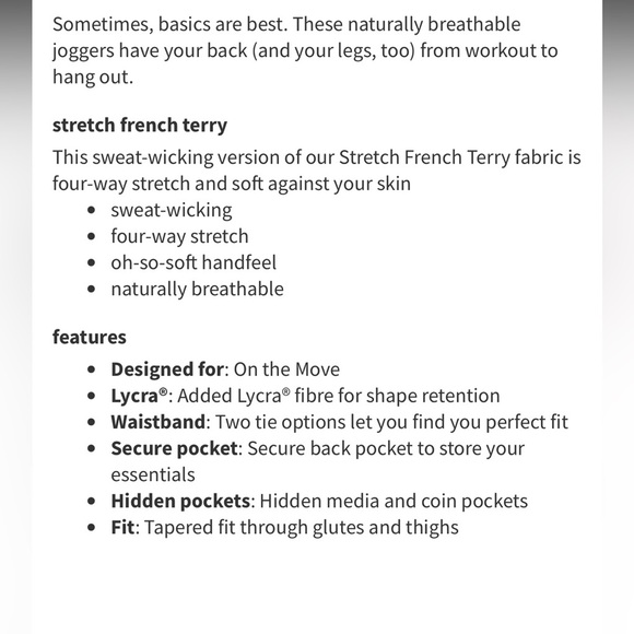 Lululemon City Sweat Jogger 29” *French Terry - Picture 10 of 10